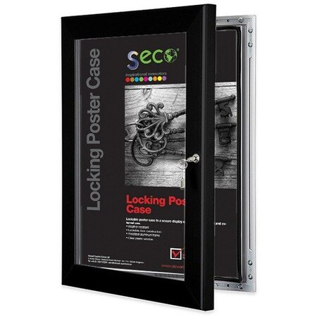 Seco Poster Case, Locking, Aluminum/Plastic, 40inx60in, Black SSCLCASE4060BLK